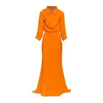 Balenciaga Dames, Jurken, Oranje, Maat: XS Zijde