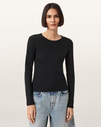 AllSaints Stevie Slim Fit Long Sleeve T-Shirt