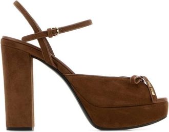 Miu Miu Brown Ankle Strap Heels