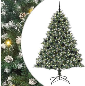 vidaXL &Aacute;rbol De Navidad Artificial Verde 210 Cm Pvc, Pl&aacute;stico Y Acero Vidaxl