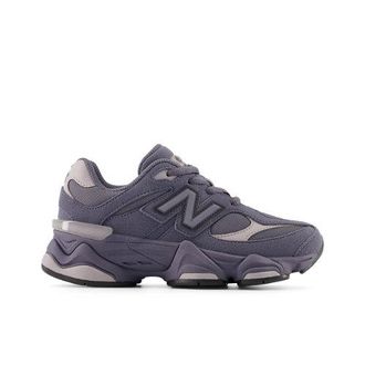 New Balance Bambino 9060 Lace in Grigio, Pelle Scamosciata/Rete, Taglia 32.5