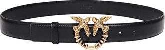Pinko Low. Love Berry H3 Belt - Dames - Riemen - Zwart - L - Leer - Accessoires