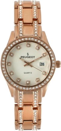 Peugeot Luxury Swarovski Crystal Bracelet Watch- 30MM in Rose Gold at Nordstrom