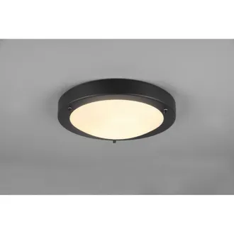 Trio Plaf&oacute;n De Ba&ntilde;o Condus Negro Con Cristal Blanco Ip44 Lighting