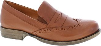 Biza Womens Erica Leather Loafers In Brandy Brown