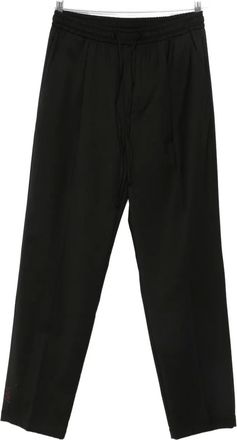 Amaranto drawstring-waist trousers - Black