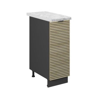 Vicco Armario De Farmacia Fame-line, Panel De Roble, 30 Cm, Et M&aacute;rmol, Vicco