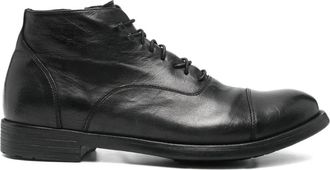 Officine Creative Laarzen met rits en veters - Zwart