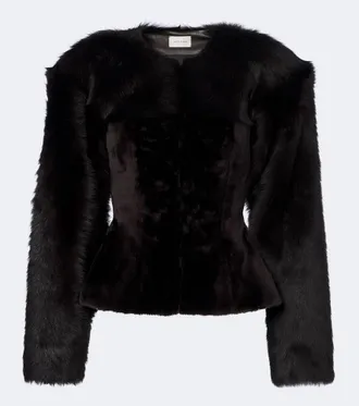 Magda Butrym Peplum shearling jacket