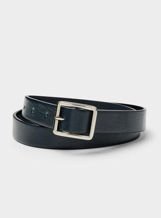 Simons Womens Square-buckle leather belt