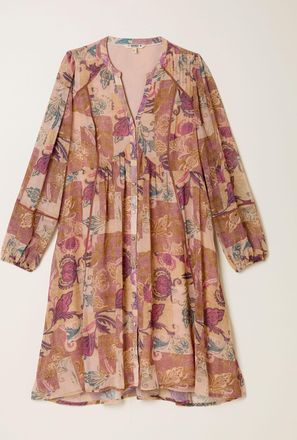 Fat Face FatFace Steph Rose Pink Patched Chintz Regular Dress