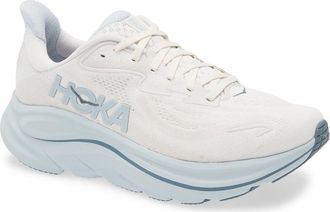 Hoka One One Clifton 10 Running Shoe in Grout /Mineral Blue at Nordstrom, Size 10.5