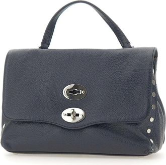 Zanellato Postina Daily Small - Dames - Handtassen - Blauw - ONE Size - Leer - Tassen