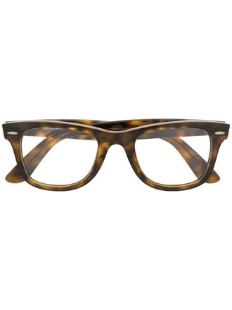 Ray-Ban wayfarer tortoiseshell glasses - unisex - Acetate - 50 - Brown