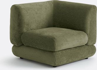 La Redoute Interieurs Modulaire hoekbank, dik fluweel, HOOVER