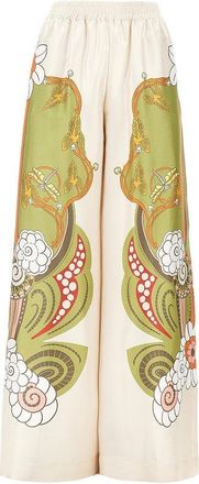La DoubleJ Printed silk palazzo pants Woman M