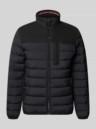 Tom Tailor Regular Fit Steppjacke mit seitlichen Stretcheins&auml;tzen in Black, Gr&ouml;&szlig;e XXXL