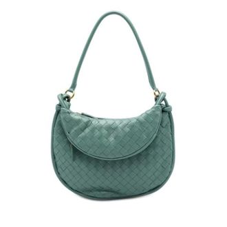 Bottega Veneta Pre-owned Gemelli Schoudertas - Dames - Pre-owned - Groen - Maat: ONE Size Leer