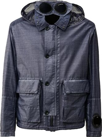 C.P. Company Rafia Mille Goggle Blauw Jack - Heren - Zomerjassen - Blauw - S - Jassen