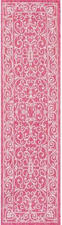 Jonathan Y Designs Charleston Vintage Filigree Textured Weave Indoor/Outdoor Area Rug in Fuchsia/light Gray at Nordstrom, Size 3Ft 0In X 5Ft 0In