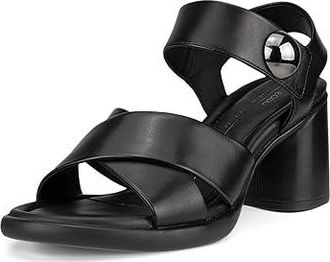 Ecco Sculpted 55 Luxe Button Womens Sandals Black : EU 41 (US Womens 10-10.5) M, Leather