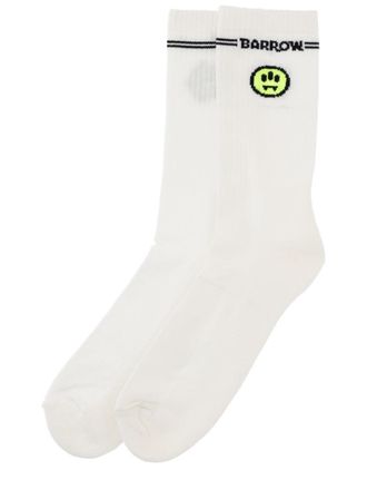 Barrow Logo-Embroidered Socks - White