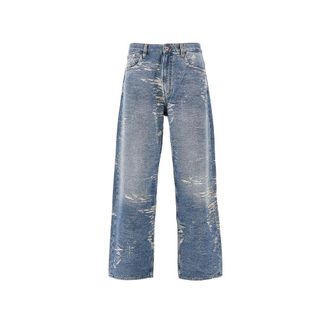 Emporio Armani Vintage-effect oversized jeans Man 30