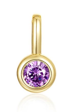 Lafonn Bezel Birthstone Charm Pendant in June - Light Purple at Nordstrom