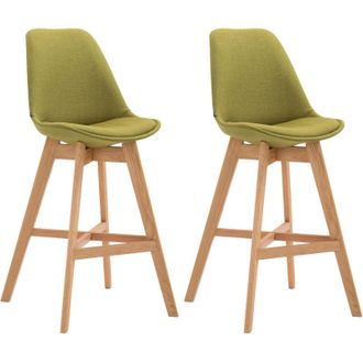 Clp Clp - Set 2x Taburete Cannes En Tela Verde Natural