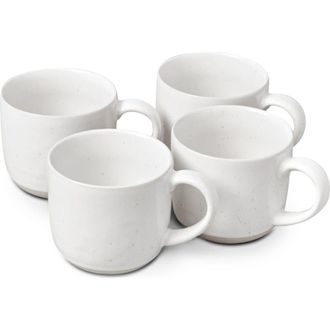 Fable Interiors The Mugs Set of 4 Mugs in Speckled White at Nordstrom