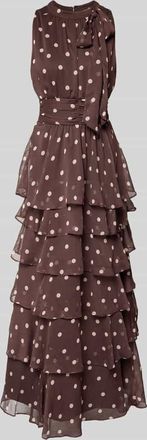 Neo Noir Neo Noir Abendkleid im Stufen-Look in Dunkelbraun, Gr&ouml;&szlig;e 34