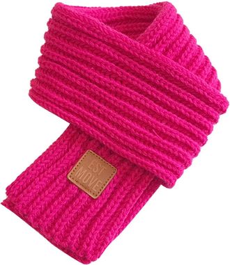 Generic Small Scarf Knitted Scarf Autumn And Winter Trend Of Womens Short Leather Label