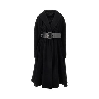 Balenciaga Wool-blend cloth coat with belt Woman 38