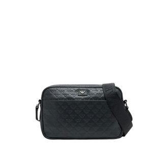 Emporio Armani Heren, Tassen, Zwart, Maat: ONE Size Leer