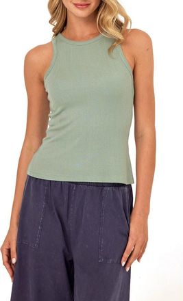Threads 4 Thought Bailey Feather Ribbed Tank in Wasabi at Nordstrom, Size X-Small Regular