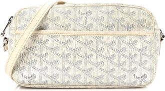 Goyard White Goyardine Coated Canvas Sac Cap (Authentic Pre-Loved)