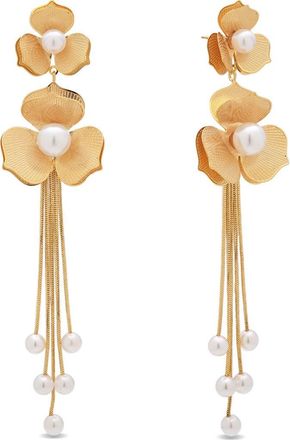 Eye Candy Los Angeles Romina Bloom Statement Earrings in Gold at Nordstrom Rack