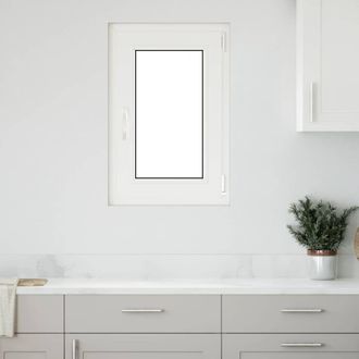 Berkfield Home Basement Window RISOR 50x75 cm Tilt&Turn DIN Right White