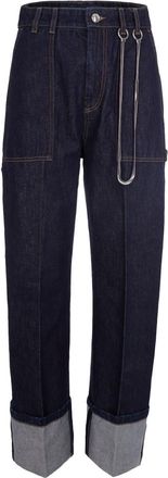 Sportmax Blue Straight High Rise Jean