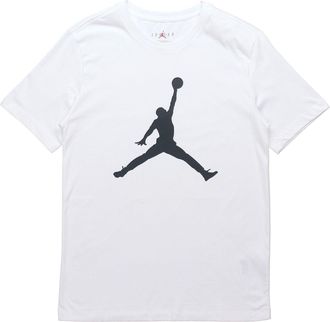 Nike Jordan Air Jordan Jumpman Brand Logo Printing Round Neck Short Sleeve White DA6797-100