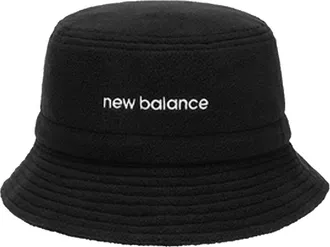 New Balance Wordmark Logo Fleece Bucket Hat Black LAH14002-BK