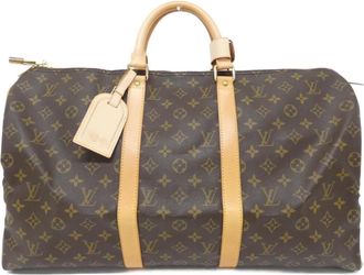 Louis Vuitton Marron Coated Canvas Boston Bag (Pre-Owned)