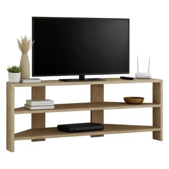 Dmora Mueble De Televisi&oacute;n Alfa, Aparador De Sal&oacute;n, Mueble Bajo Para Tv, Base De Pared Equipada, 114x36h45 Cm, Roble, Con Embalaje Reforzado - Dmora