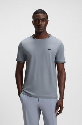 Boss Green by Hugo Boss T-Shirt BOSS GREEN Taul, Herren, Gr. S, grau (dunkelgrau026), Single Jersey, Obermaterial: 92% Baumwolle, 8% Elasthan, regular fit normal, Rundhals, R