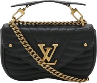Louis Vuitton Pre-owned New Wave Chain Bag PM - Dames - Vintage Schoudertas - Zwart - ONE Size - Leer - Vintage