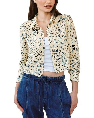 Bella Dahl Linen-Blend Cropped Shirt