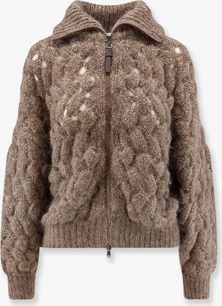 Brunello Cucinelli Cardigan traforato con micro paillettes - BRUNELLO CUCINELLI - gender_Woman