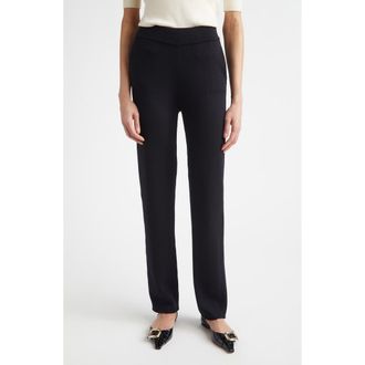 St. John Legacy Isabel Knit Pants in Black at Nordstrom, Size X-Large