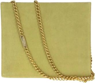 Ferragamo Pre-owned Suede Shoulder Bag - Dames - Vintage Schoudertas - Geel - ONE Size - Su&egrave;de - Vintage