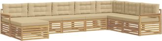 vidaXL Conjunto De Sof&aacute;s De Exterior 8 Uds. Y Beige Vidaxl